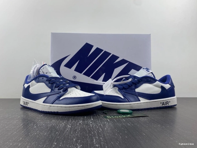 HYPE X CUSTOM DM7890-101 SCOTT AIR JORDAN 1 OFF-WHITE TRAVIS X 0811